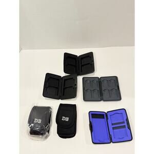 Lot 6 Photo Acces. - 4 Compact Flash (SD) Card Holders & 2 D3 Belt Attach Cases